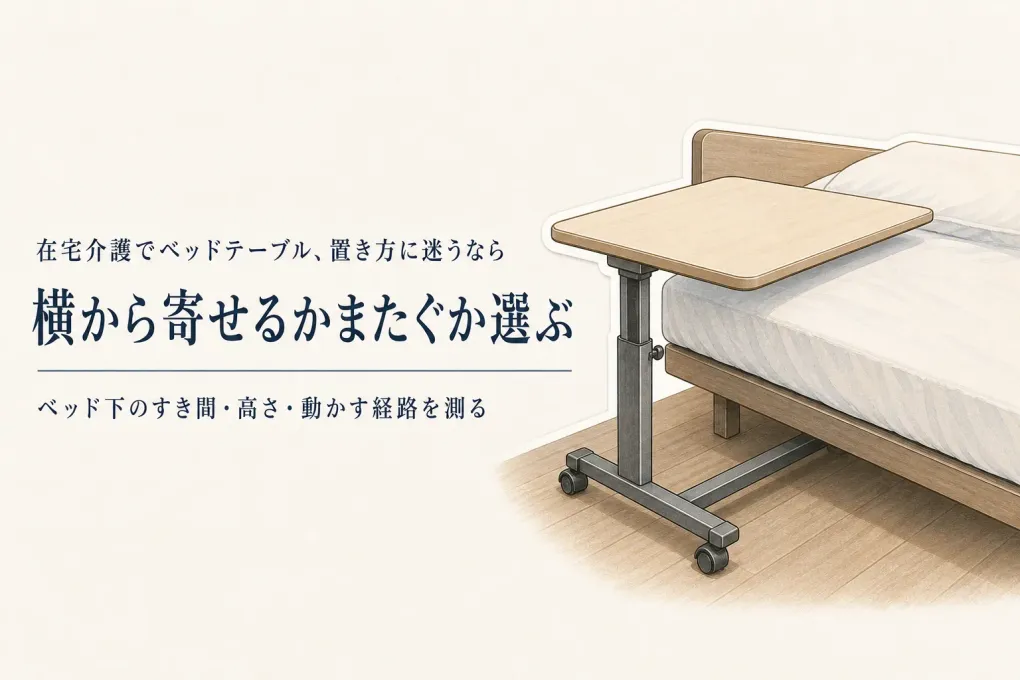キャスター付きベッドテーブルの選び方｜介護用オーバーテーブルを食事・移動・高さで比べる