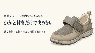 介護シューズの室内用はかかと付きが安心？かかとのないスリッパから替える選び方