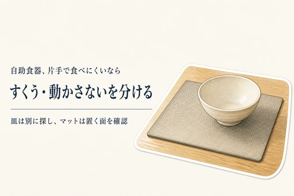 春の新生活前に自助食器を選ぶ｜片手で使いやすい皿と食器用滑り止めマット