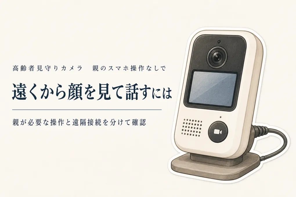 高齢者の見守りカメラは親がスマホを操作せずに話せる？モニター付き・双方向通話の選び方