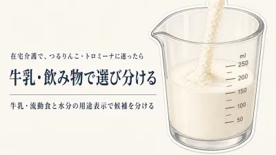 つるりんこ とトロミーナの違いは？牛乳・流動食と飲み物でタイプを選ぶ方法